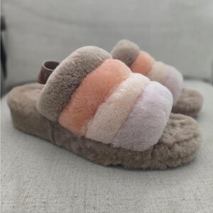 UGG FLUFF YEAH SLIDE WOOL SLIPPER SANDAL BEACHWOOD